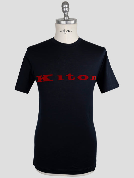 Kiton Blue Cotton T-Shirt