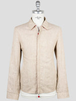 Kiton Red Beige Linen Pa Reverse Coat
