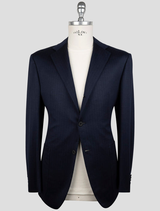 Kiton Knt Blue Wool Suit