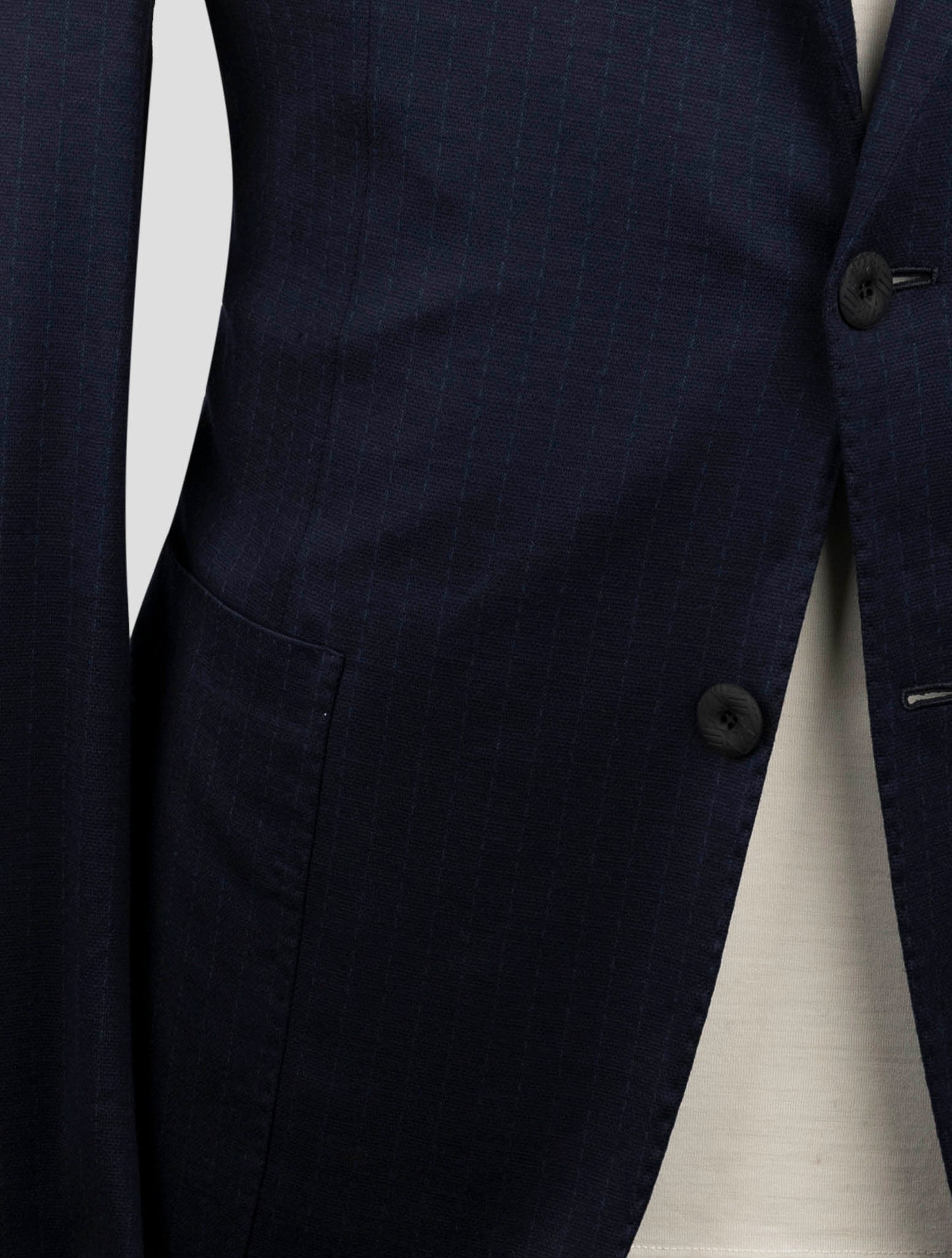 Kiton Knt Blue Wool Suit