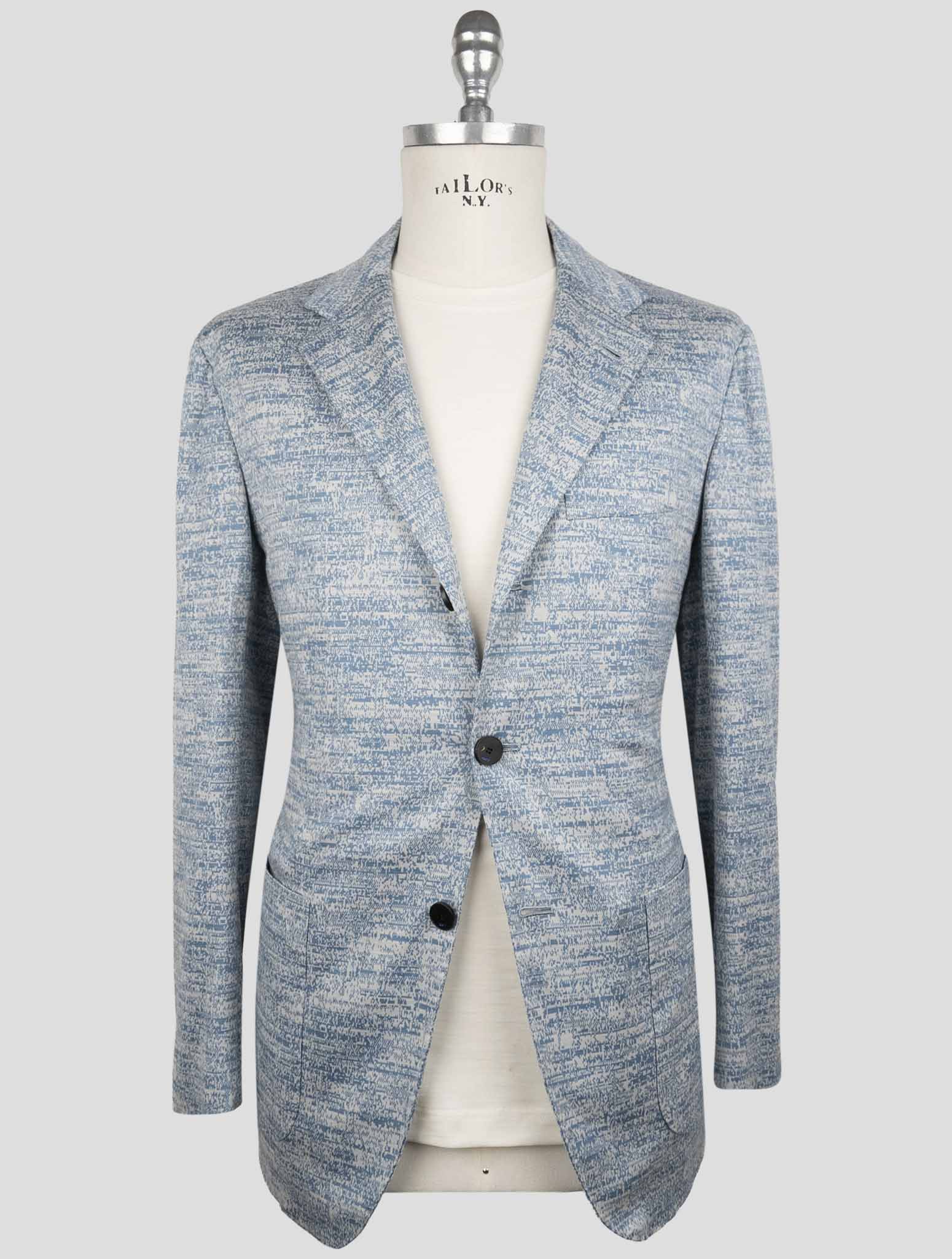 Kiton Knt Light Blue Wool Suit