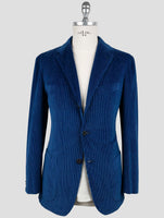 Kiton Knt Blue Cotton Pl Velvet Suit