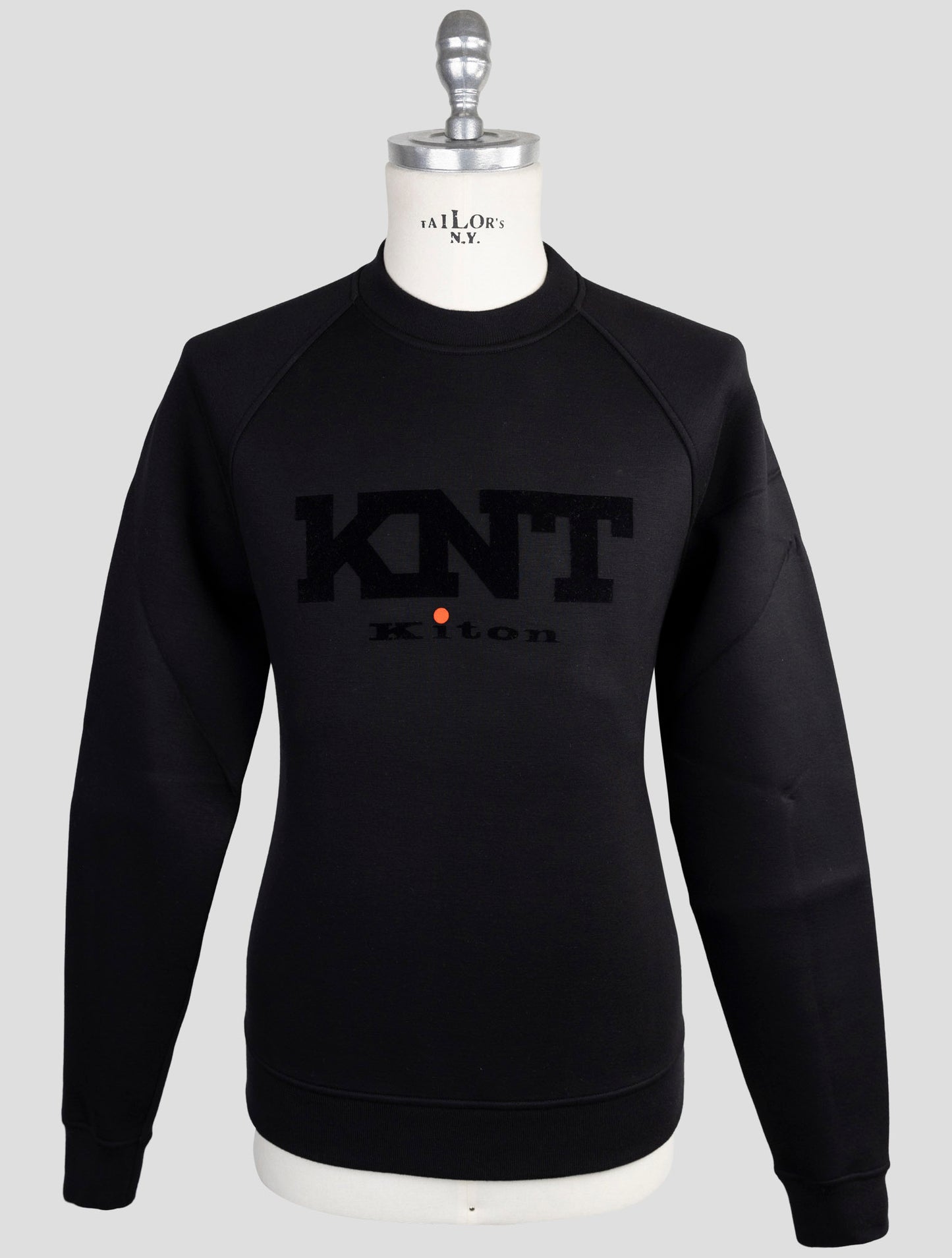 Kiton Knt Black Viscose Ea Sweater Crewneck