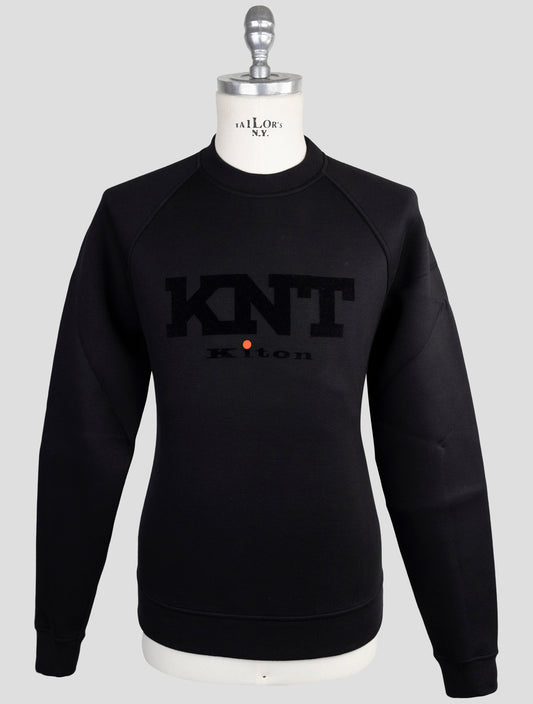 Kiton Knt Black Viscose Ea Sweater Crewneck