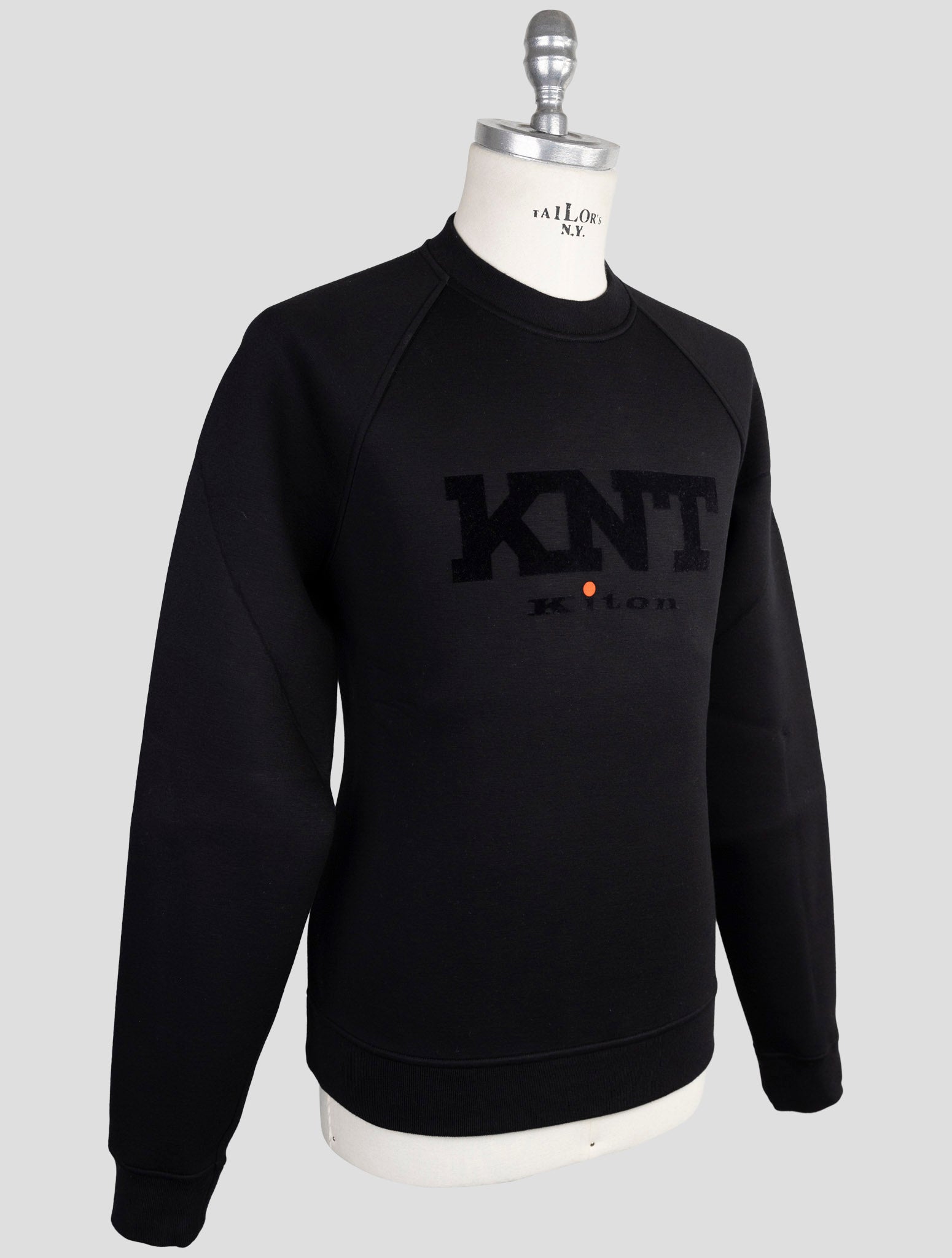 Kiton Knt Black Viscose Ea Sweater Crewneck