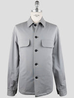 Kiton Knt Gray Cotton Ea Coat