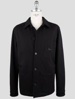 Kiton Knt Black Viscose Pa Ea Coat