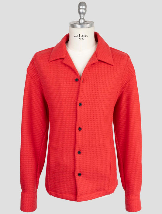 Kiton Knt Red Wool Pa Overshirt