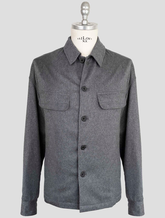 Kiton Knt Gray Cashmere Pa Ea Overshirt