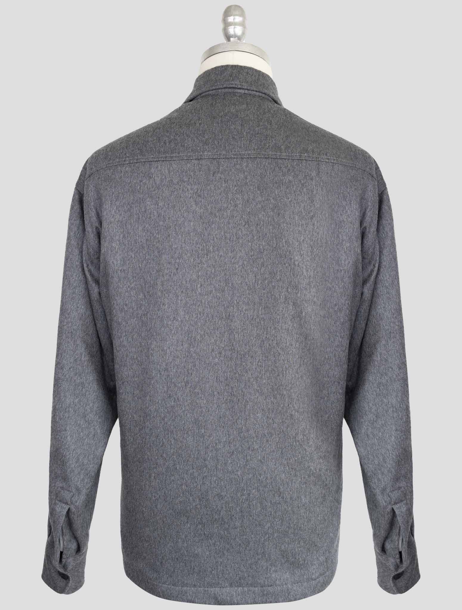Kiton Knt Gray Cashmere Pa Ea Overshirt