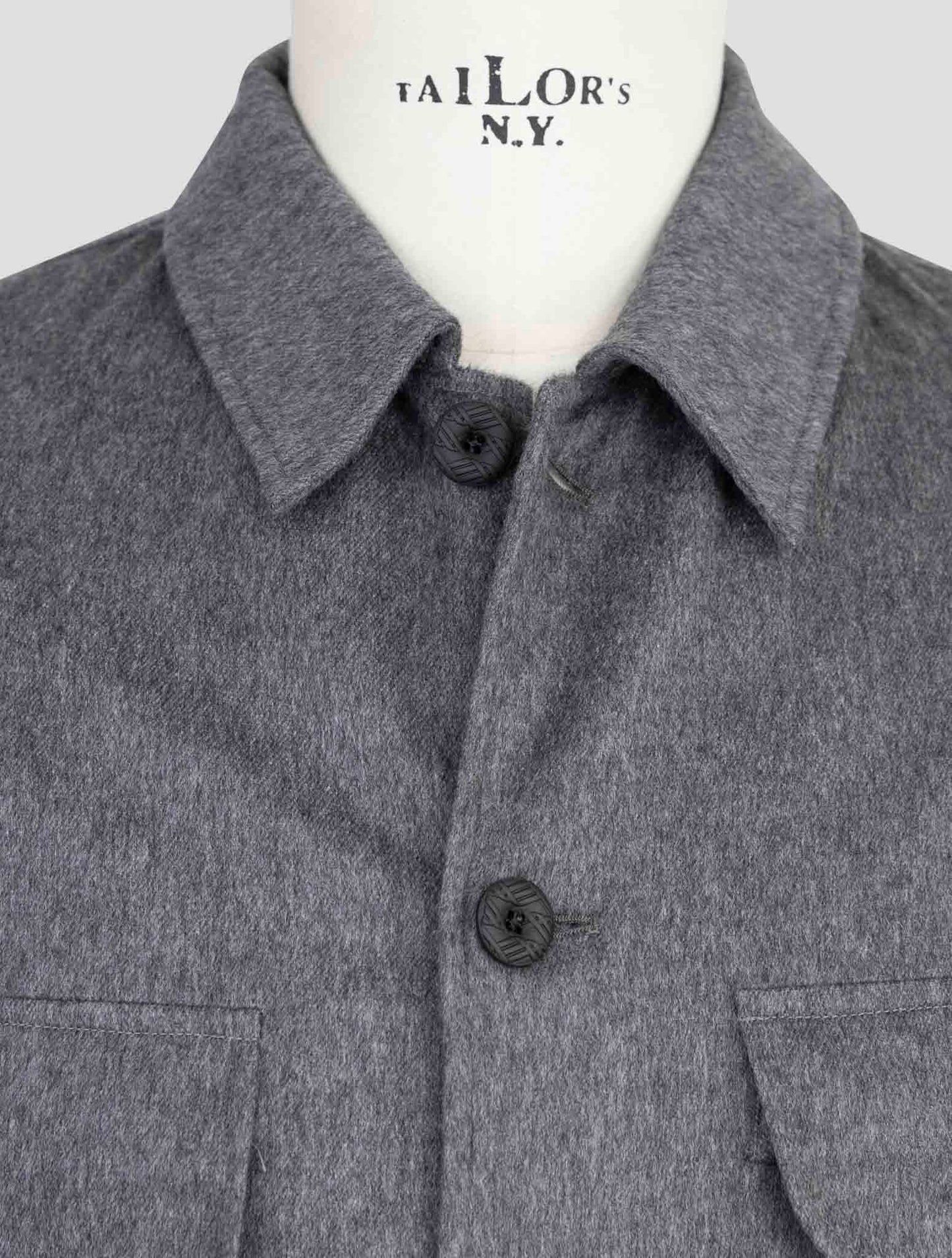 Kiton Knt Gray Cashmere Pa Ea Overshirt