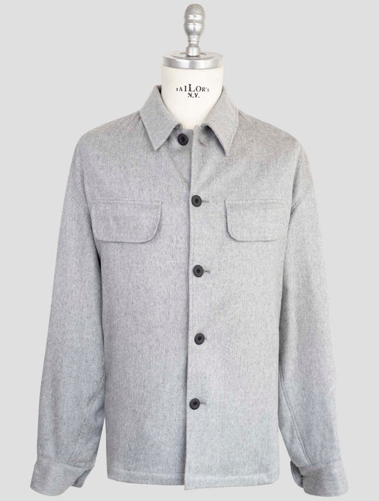 Kiton Knt Gray Cashmere Pa Ea Overshirt