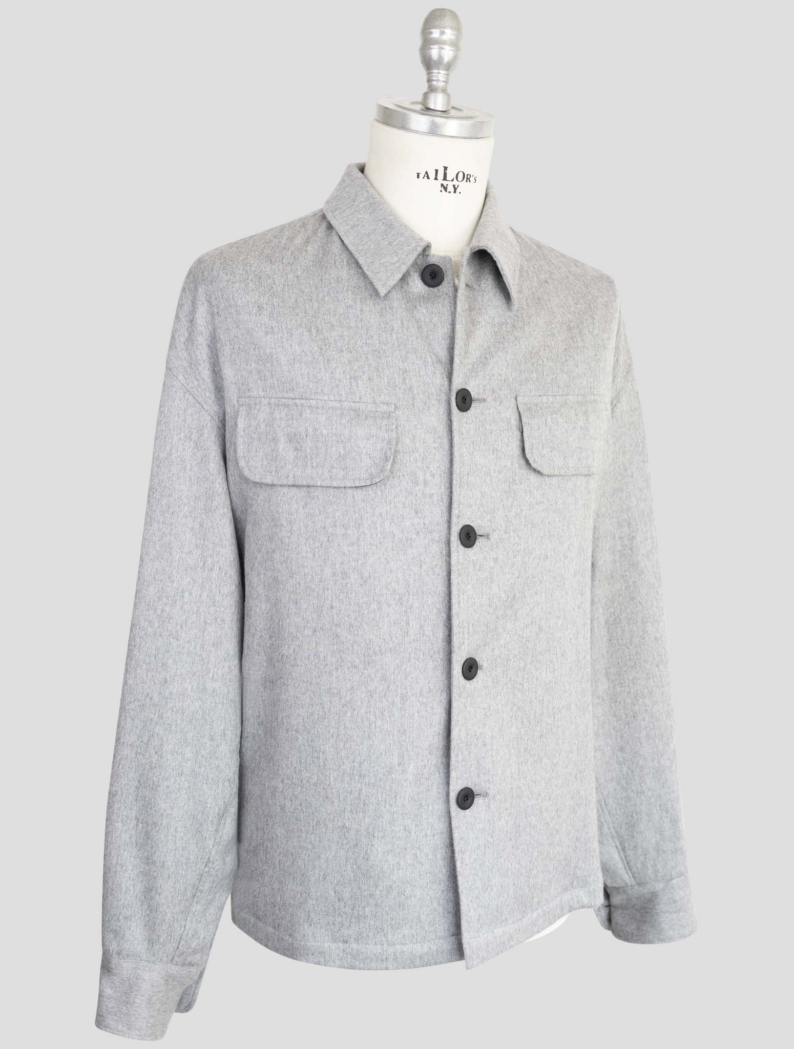 Kiton Knt Gray Cashmere Pa Ea Overshirt