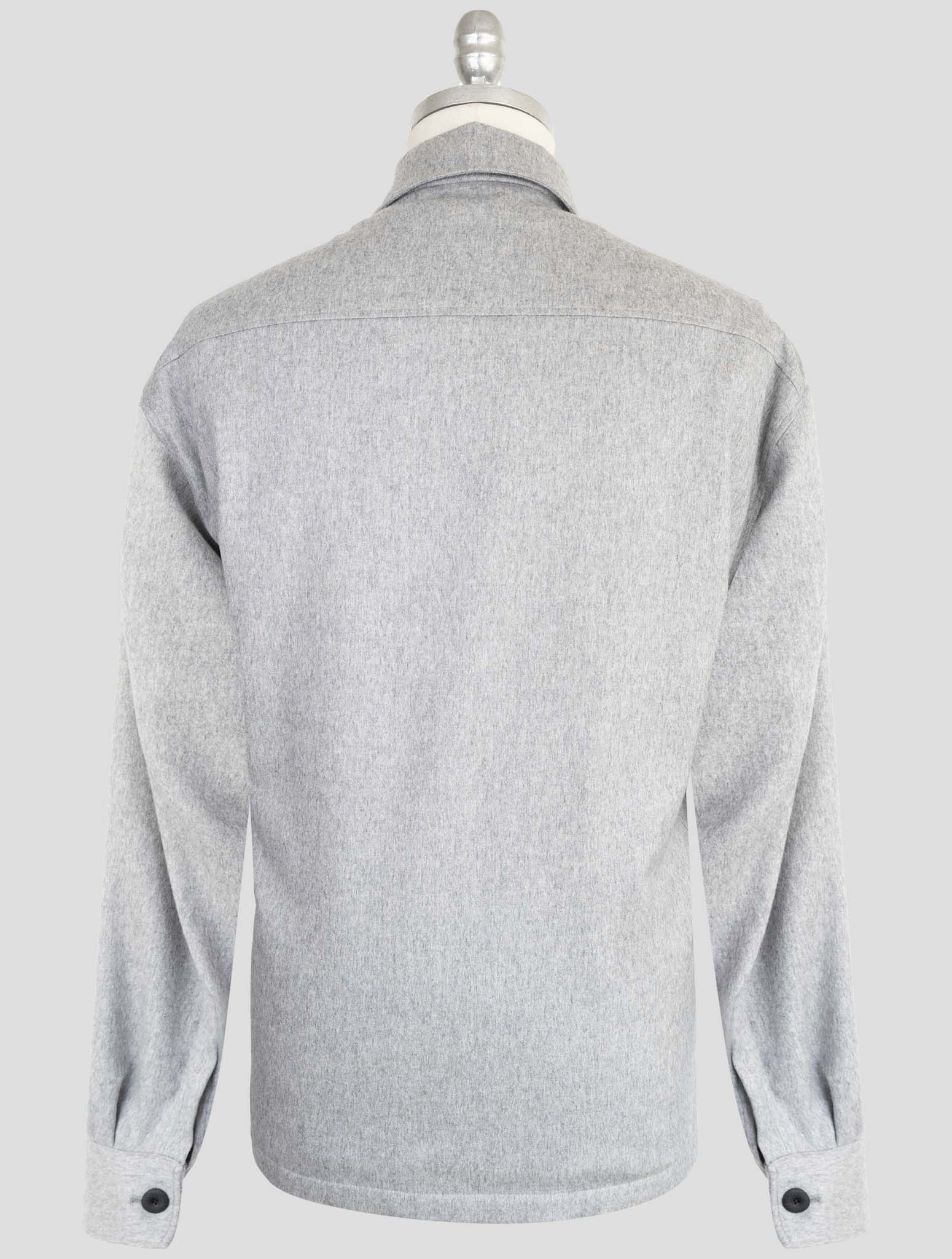 Kiton Knt Gray Cashmere Pa Ea Overshirt