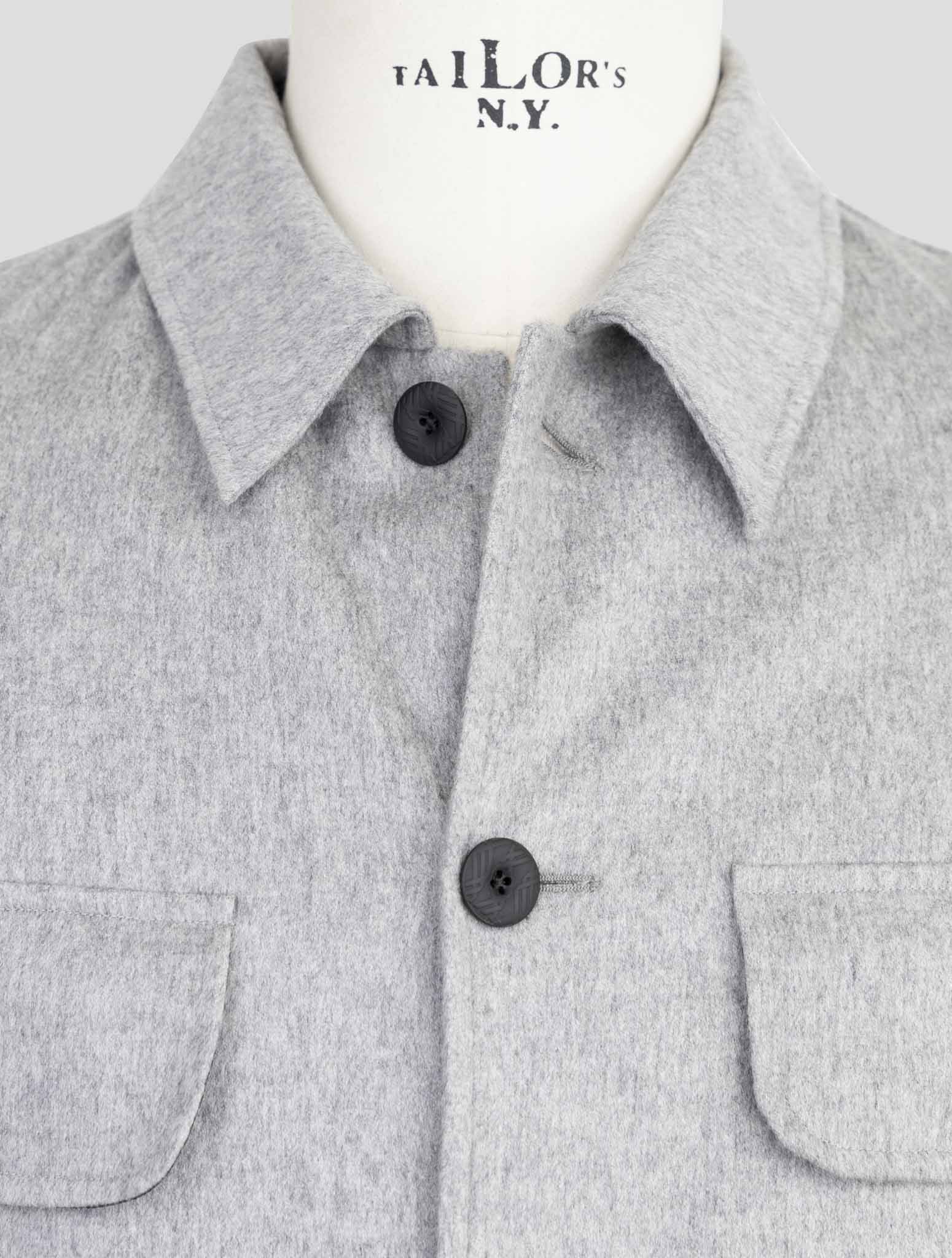 Kiton Knt Gray Cashmere Pa Ea Overshirt