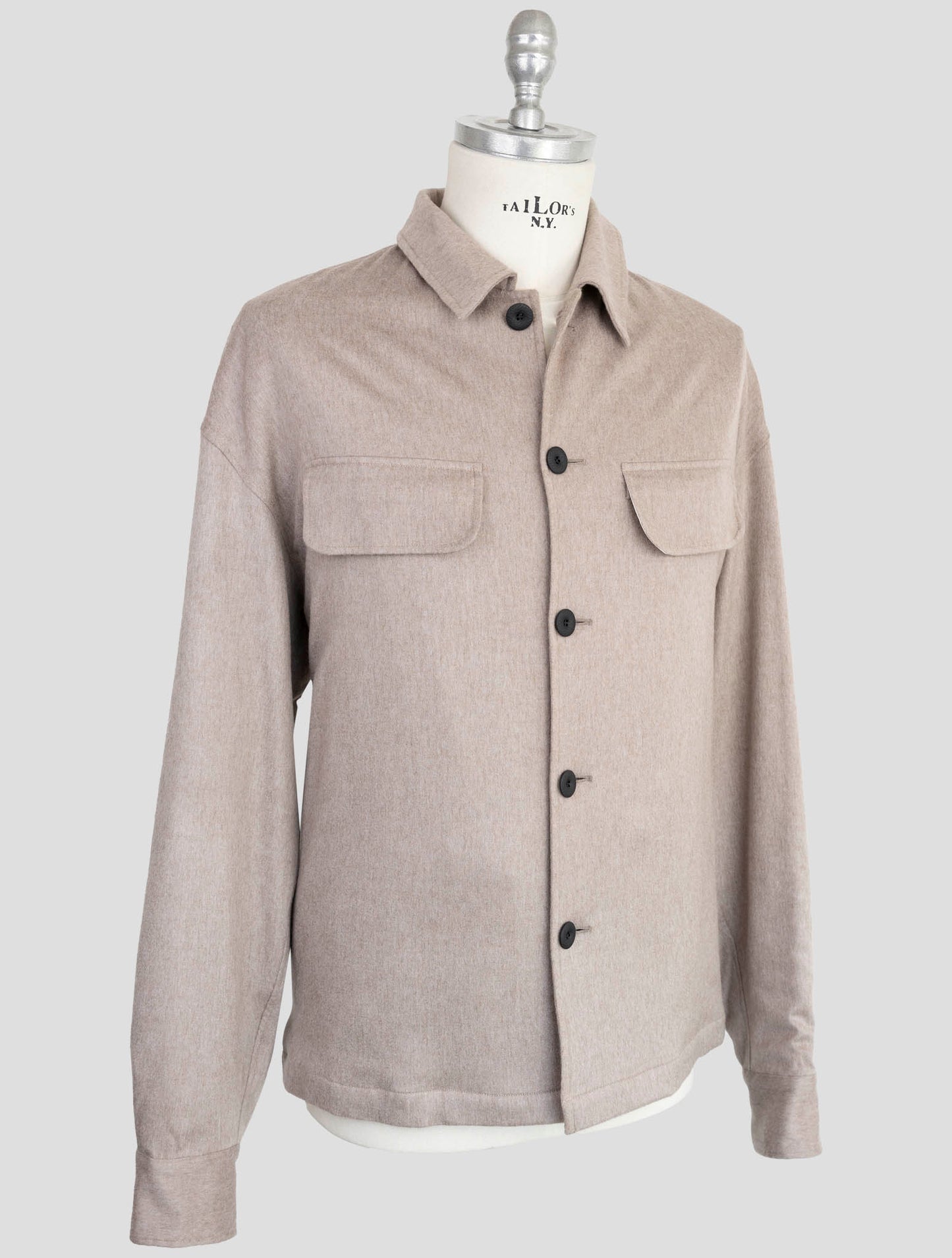 Kiton Knt Beige Cashmere Pa Ea Overshirt