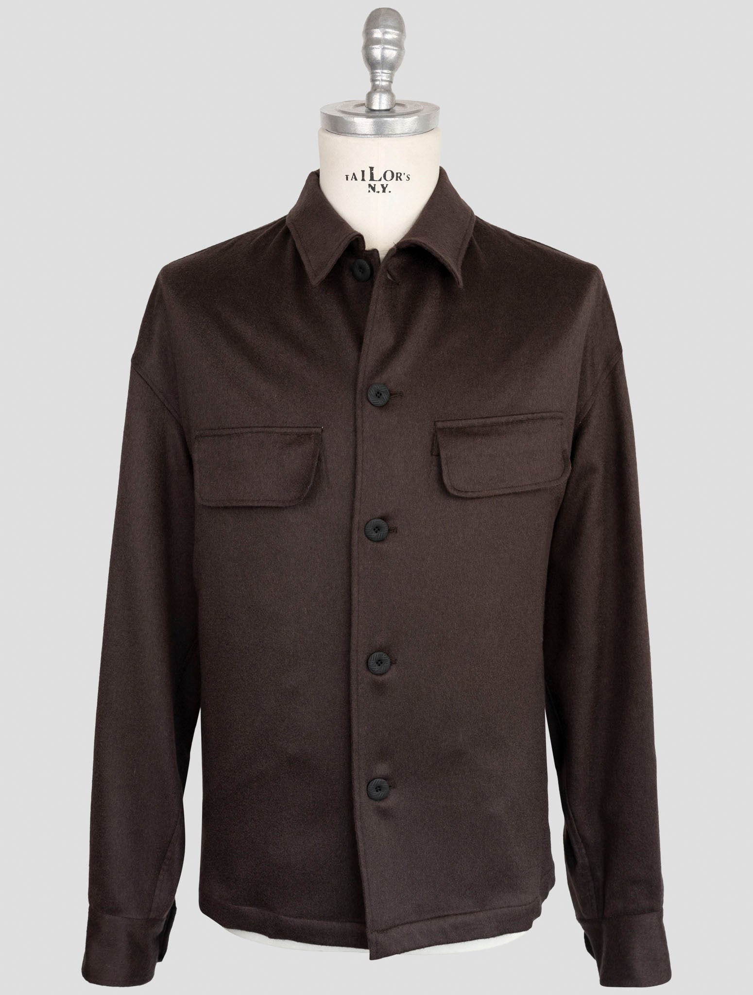 Kiton Knt Brown Cashmere Pa Ea Overshirt