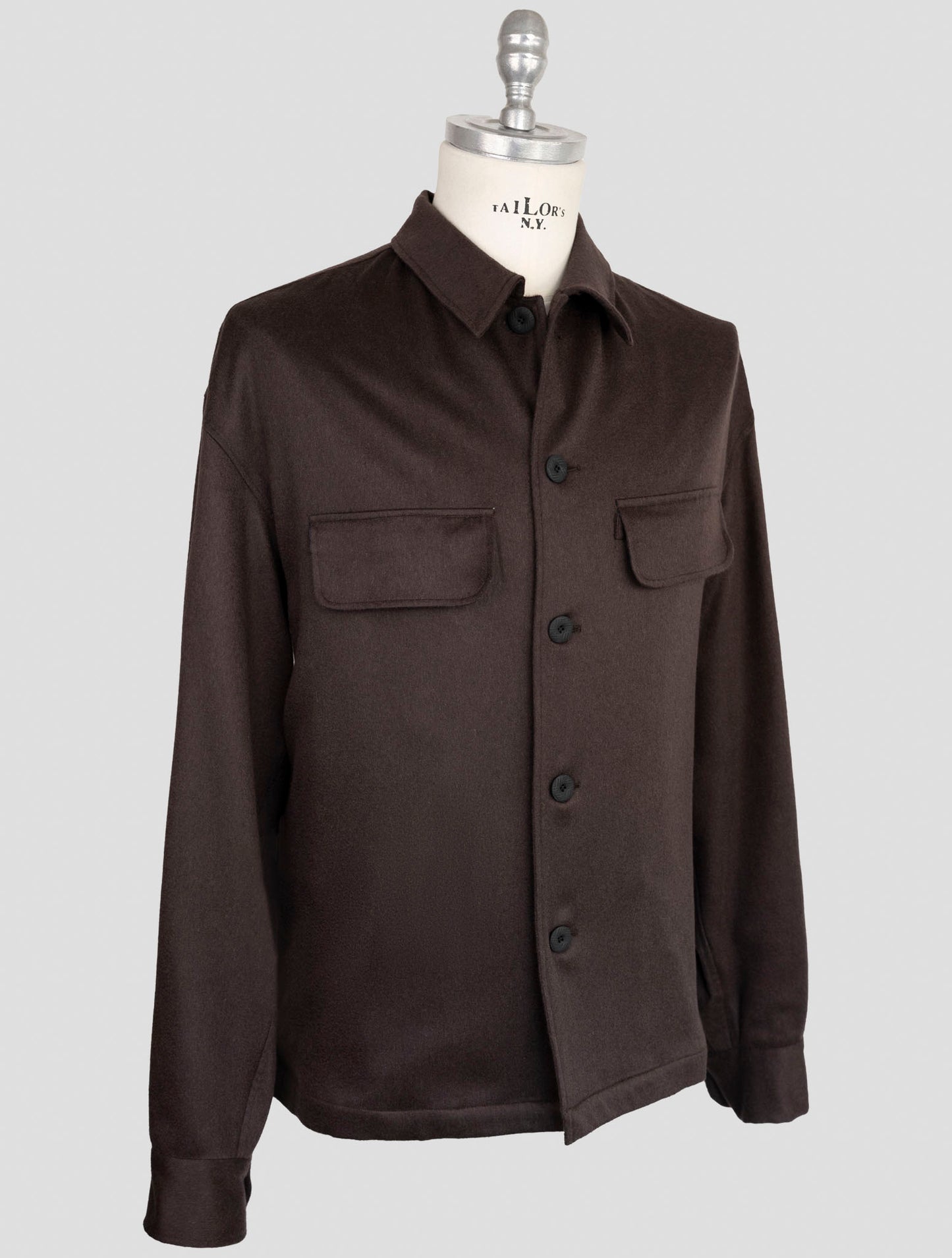 Kiton Knt Brown Cashmere Pa Ea Overshirt
