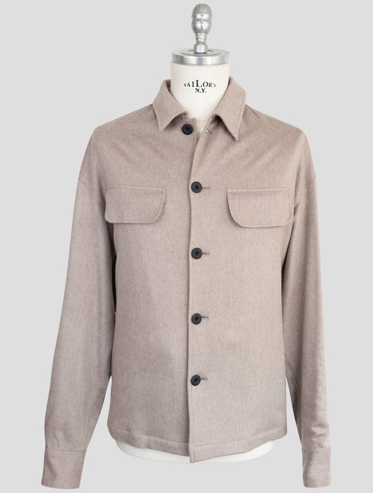 kiton Knt Brown Cashmere Pa Ea Overshirt