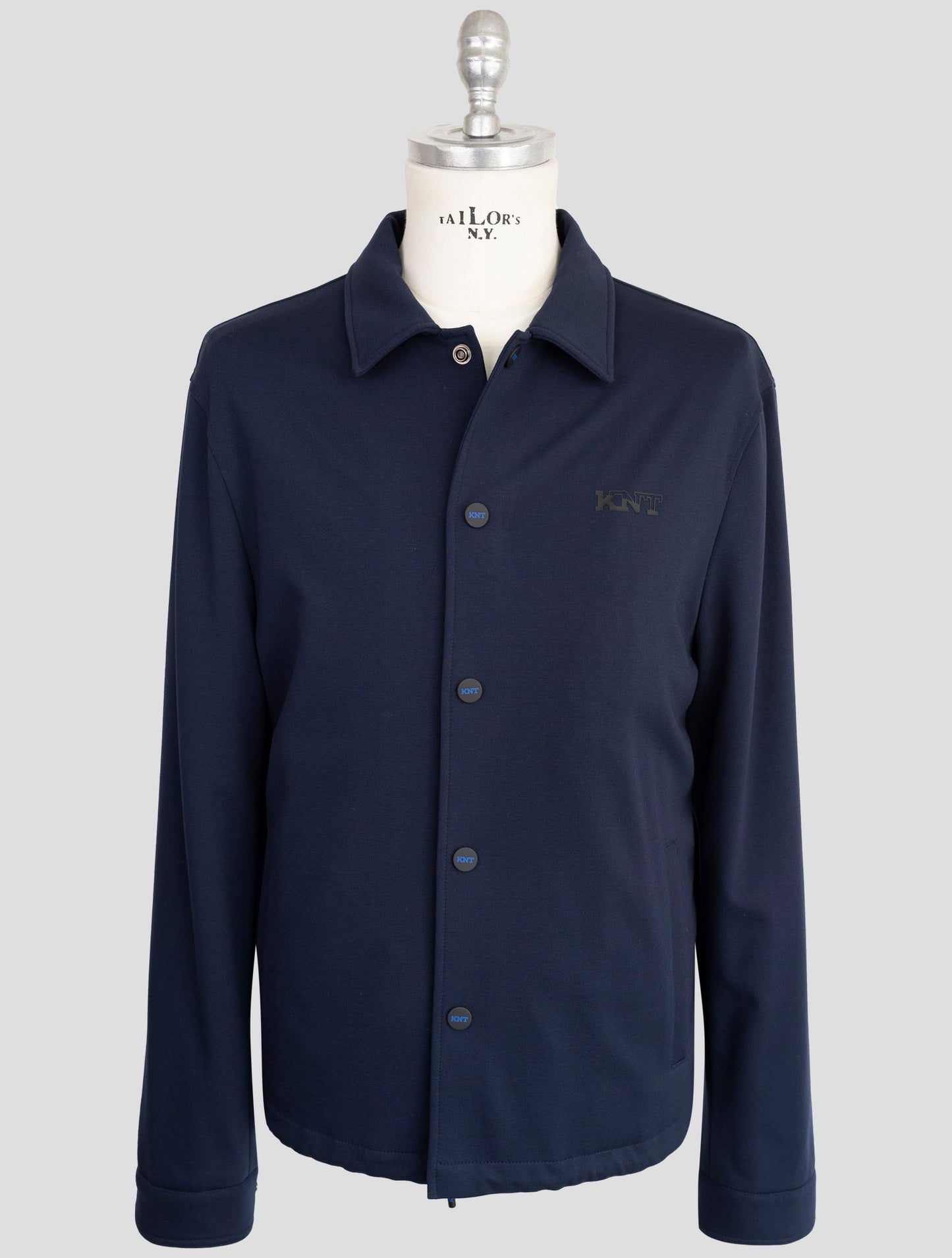 kiton Knt Blue Viscose Pa Ea Overshirt