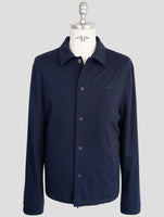kiton Knt Blue Viscose Pa Ea Overshirt