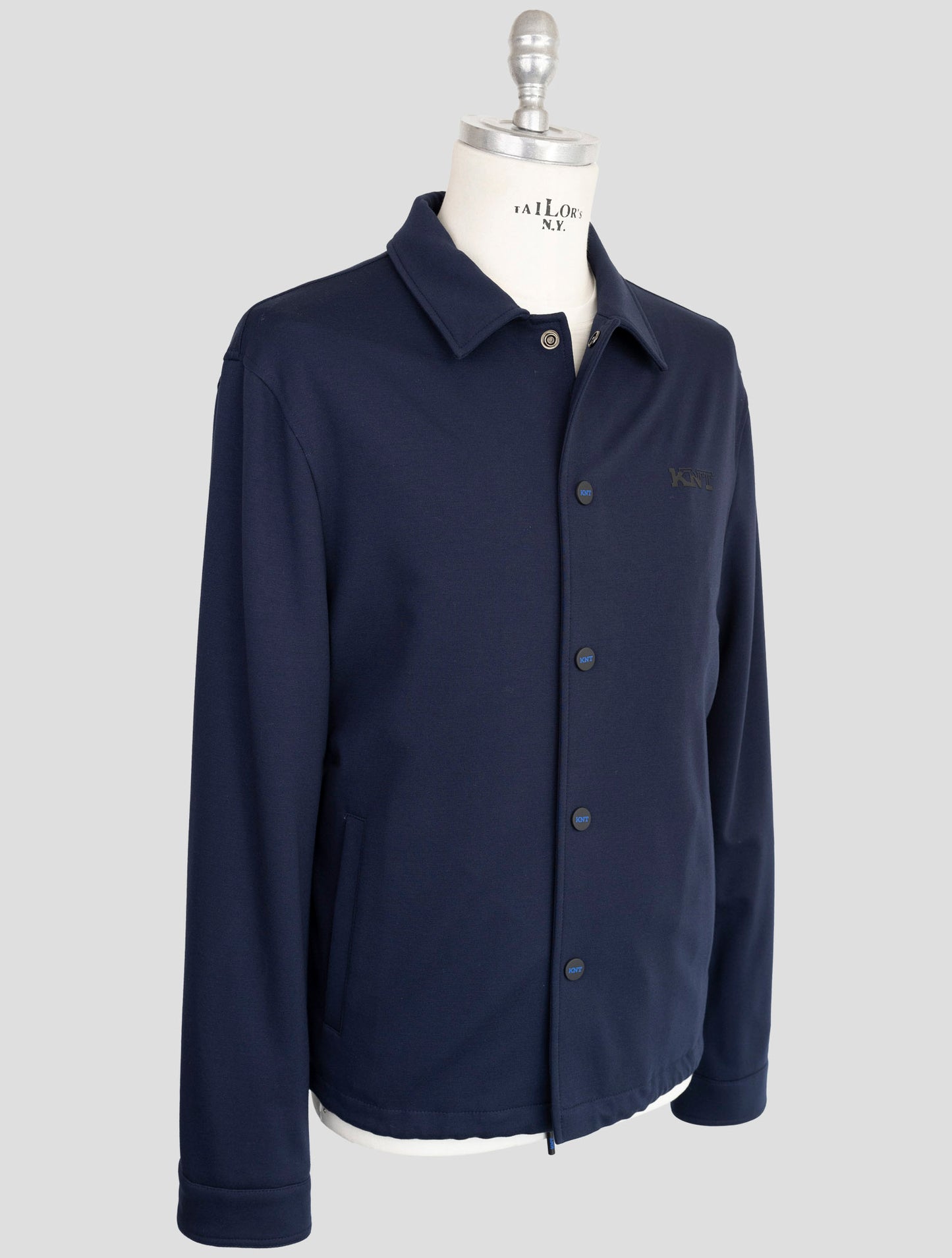 kiton Knt Blue Viscose Pa Ea Overshirt