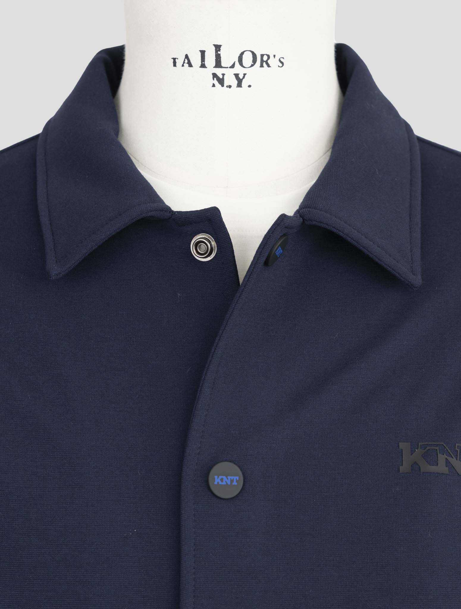 kiton Knt Blue Viscose Pa Ea Overshirt