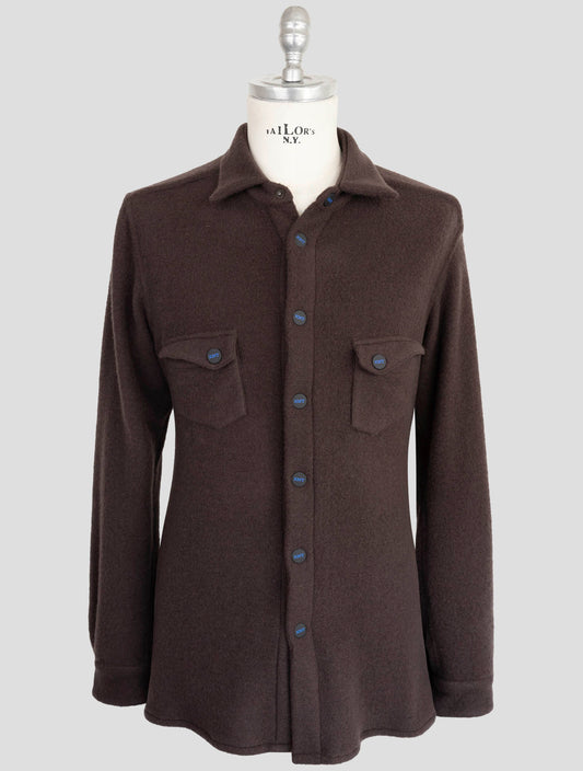 kiton Knt Brown Cashmere Pa Overshirt