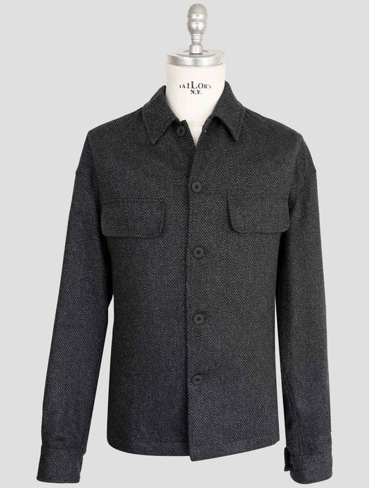 kiton Knt Dark Gray Cashmere Overshirt