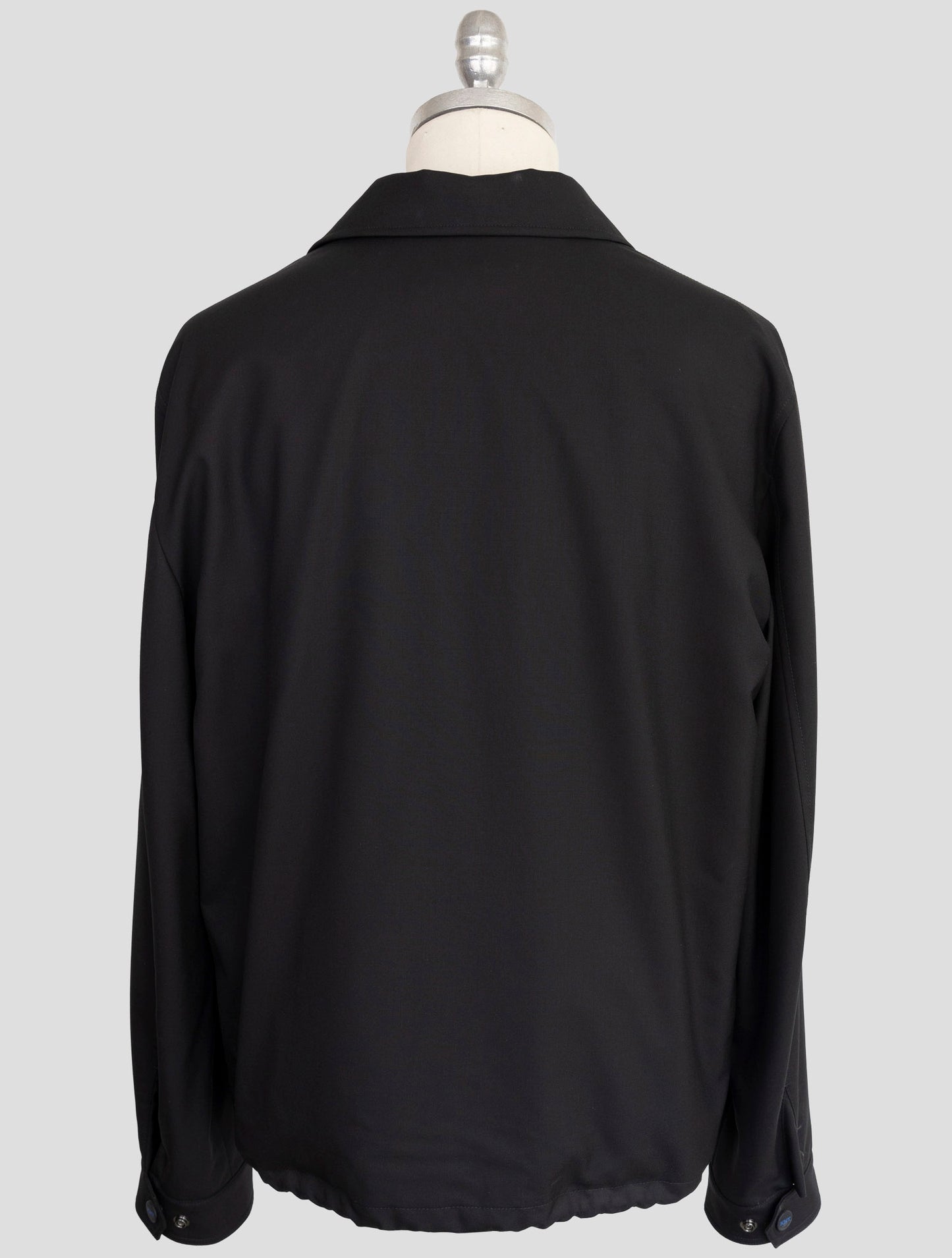 Kiton Knt Black Virgin Wool Coat