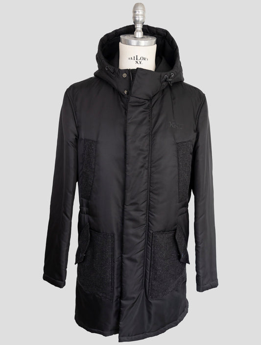 Kiton Knt Black Pa Overoat