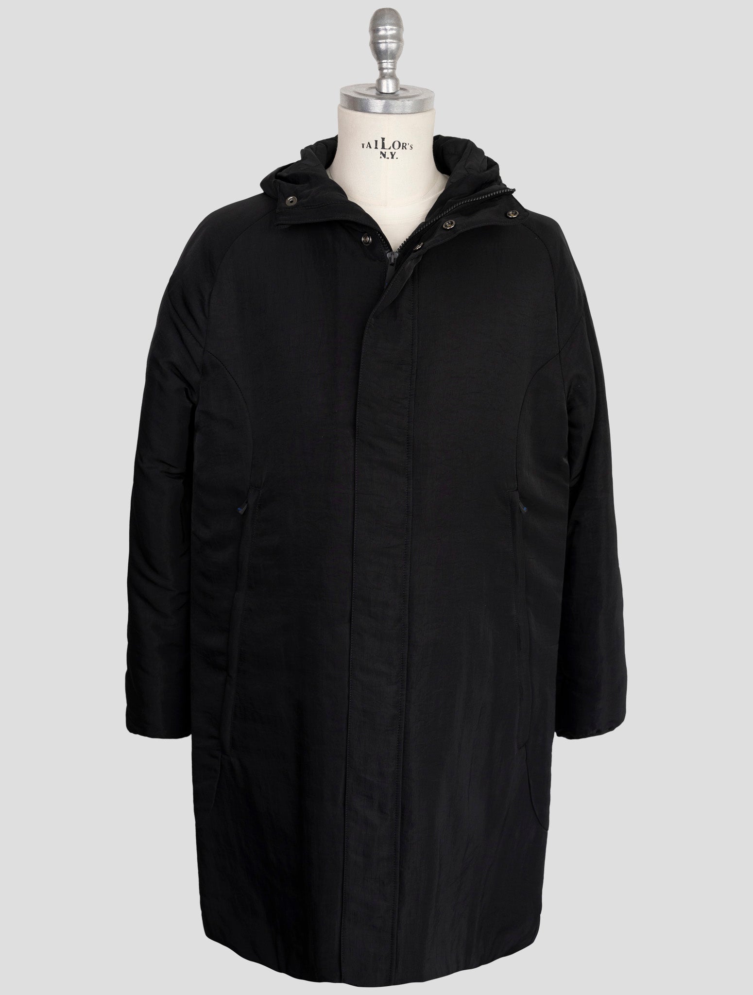Kiton Knt Black Pa Overoat