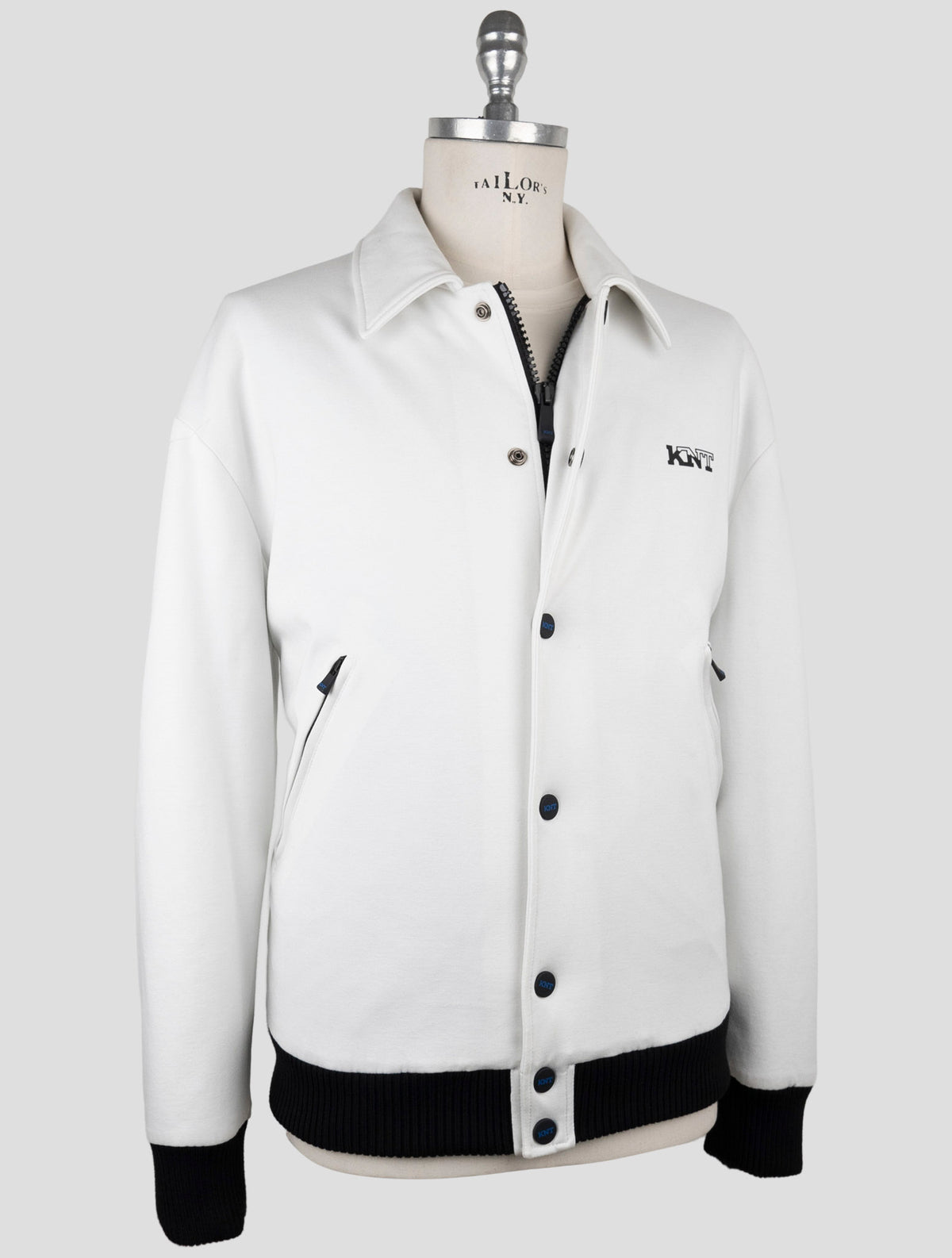 Kiton Knt White Viscose Pa Ea Coat