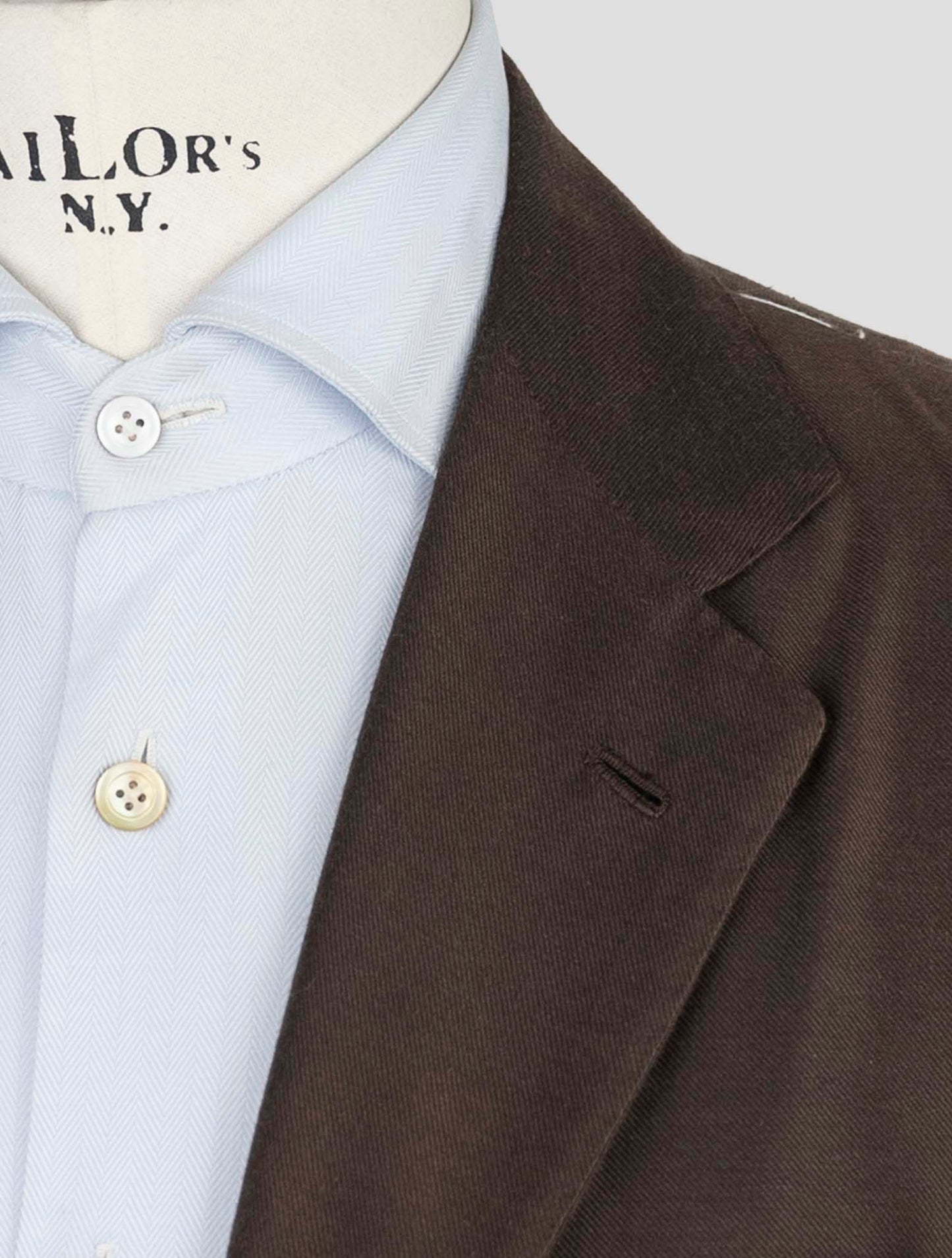 Kiton Brown Cotton Silk Cashmere Blazer