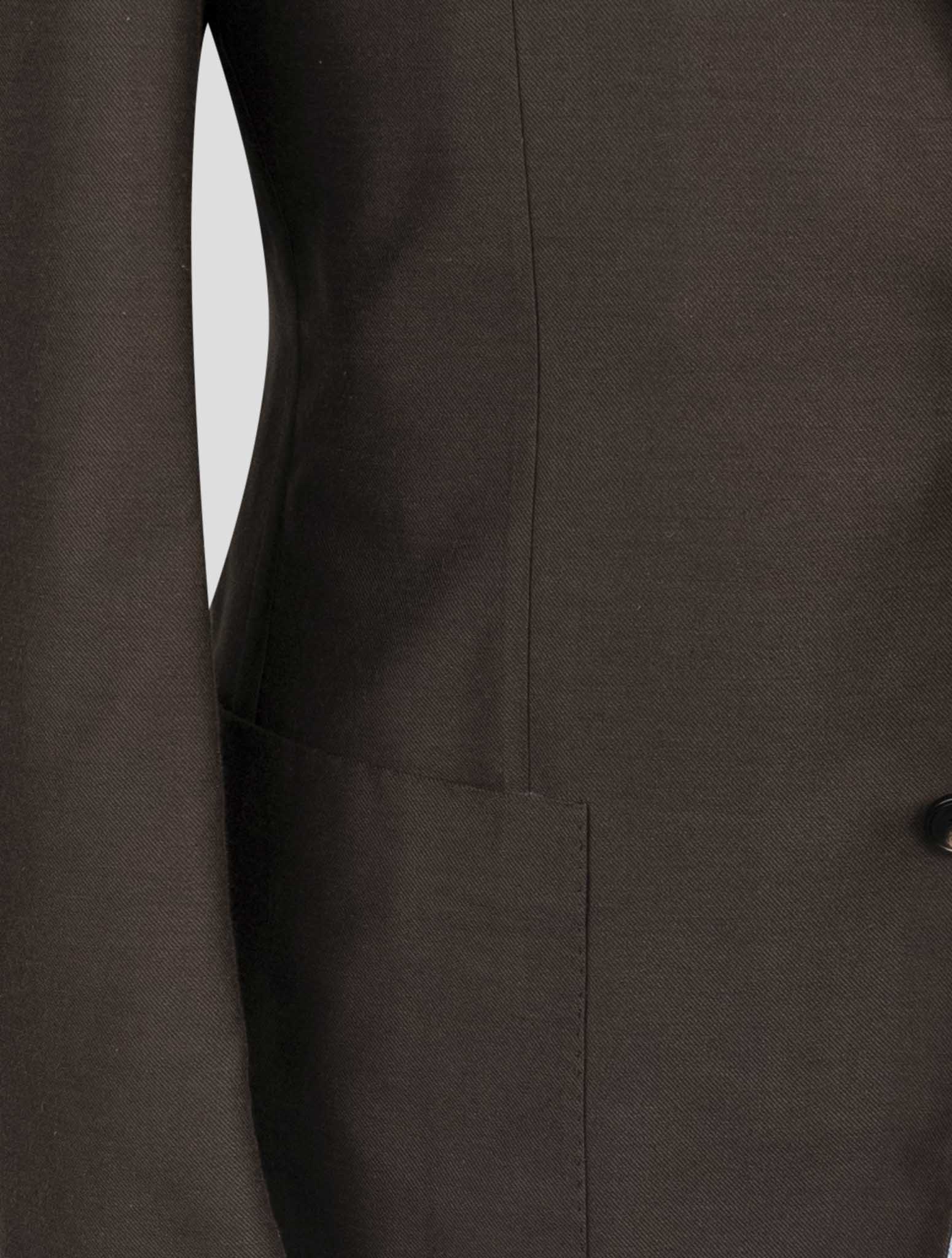 Kiton Brown Cotton Silk Cashmere Blazer