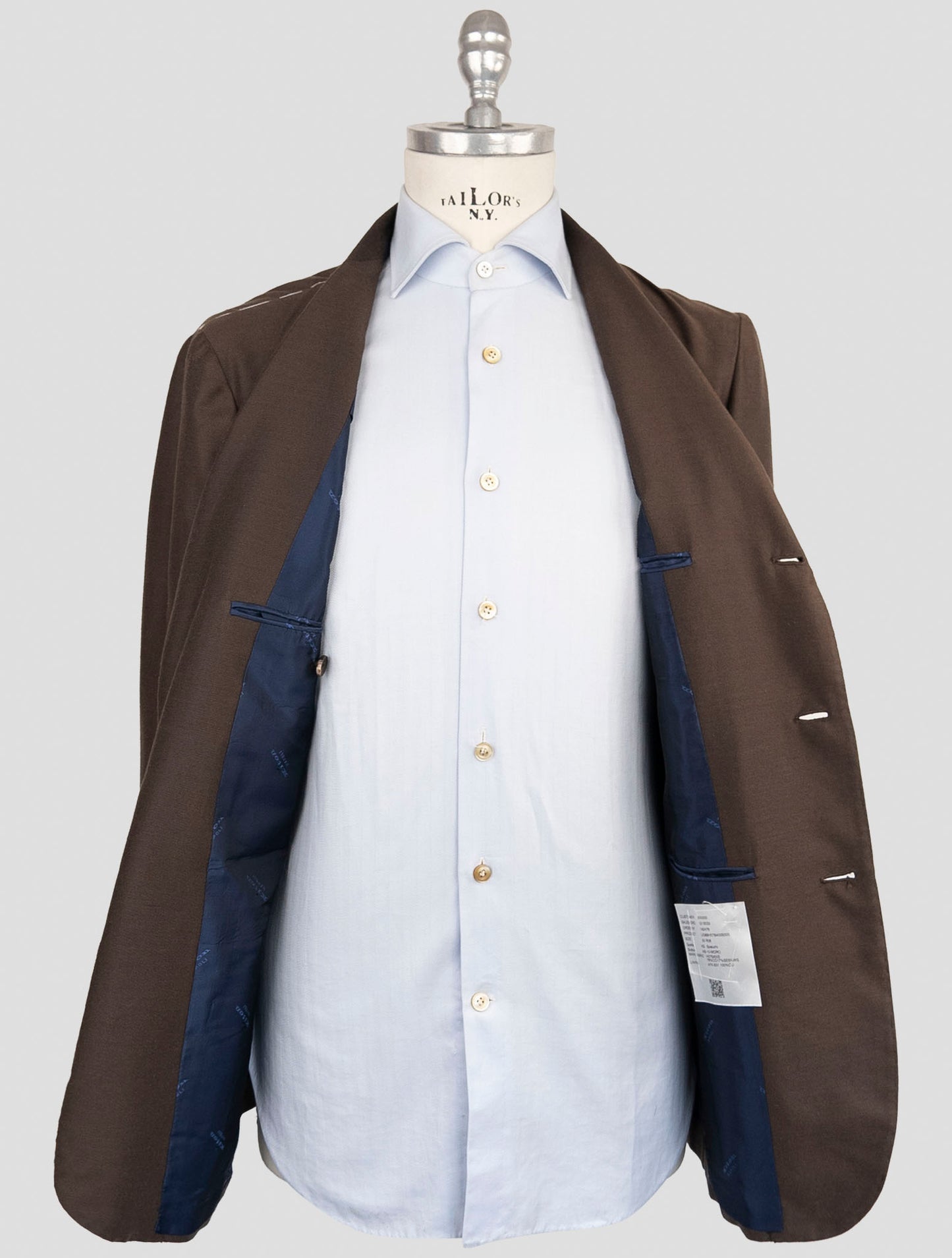 Kiton Brown Cotton Silk Cashmere Blazer