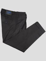 kiton Knt Black Wool Pant