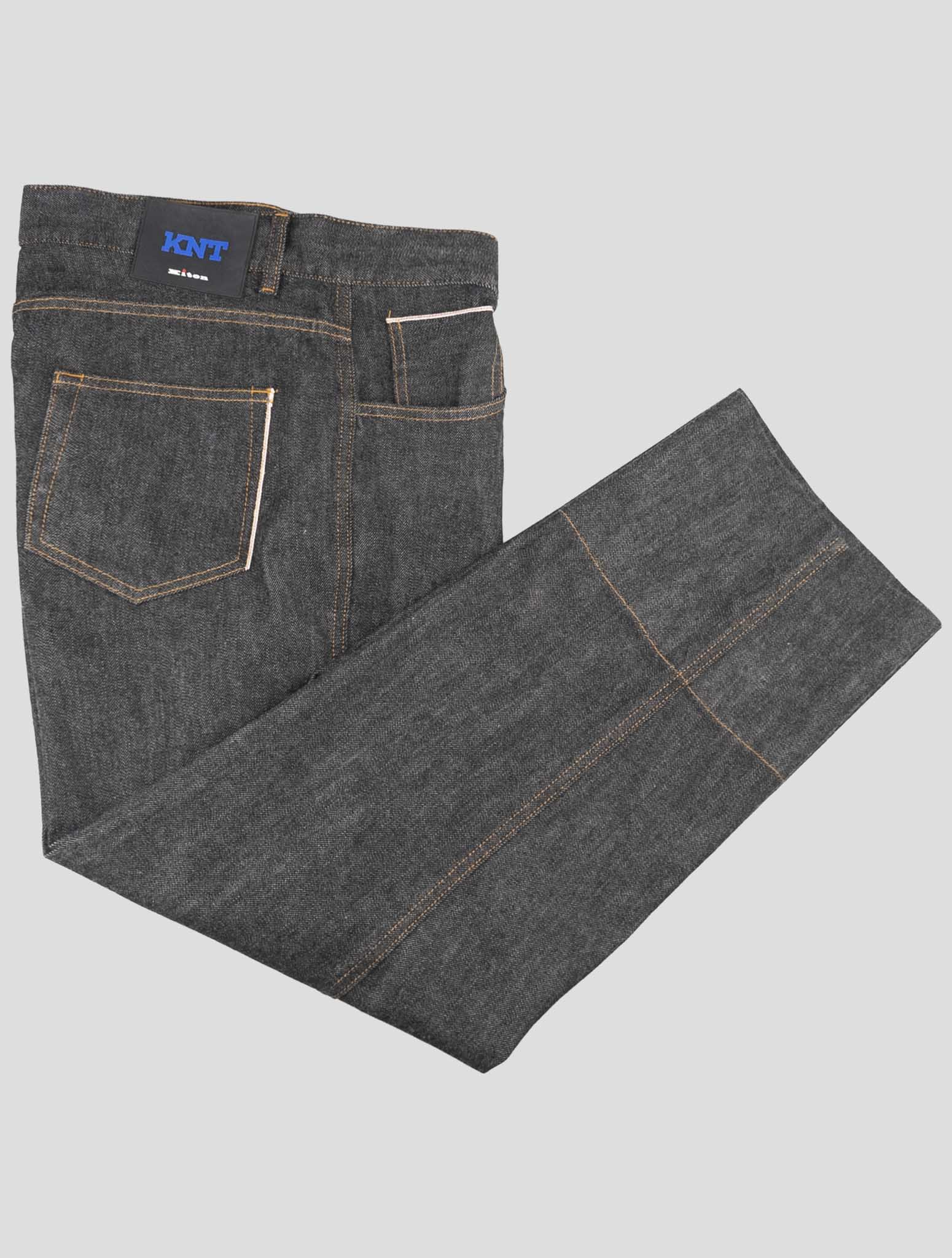 Kiton Knt Dark Gray Cotton Pe Jeans