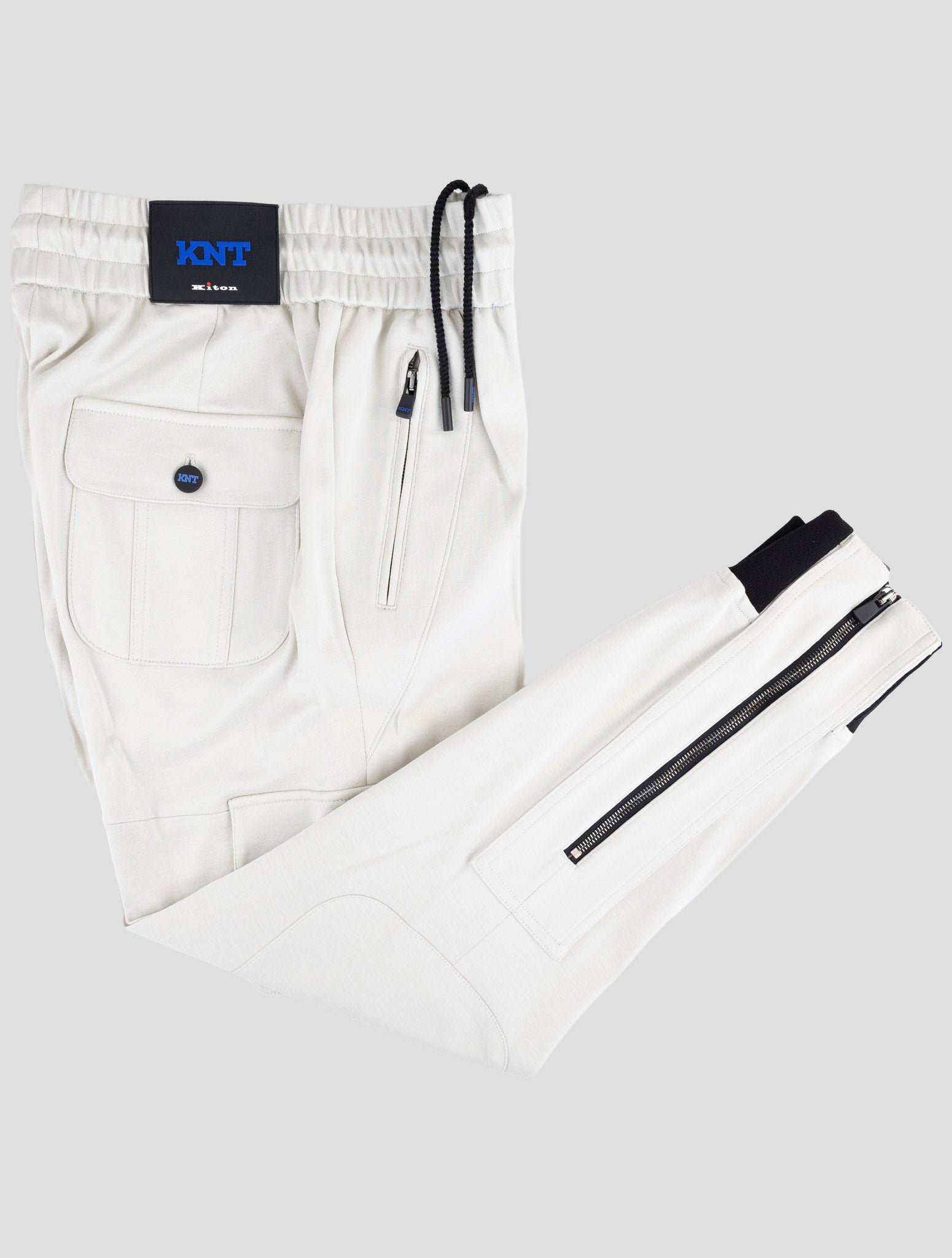 Kiton Knt Beige Cotton Cargo Pants