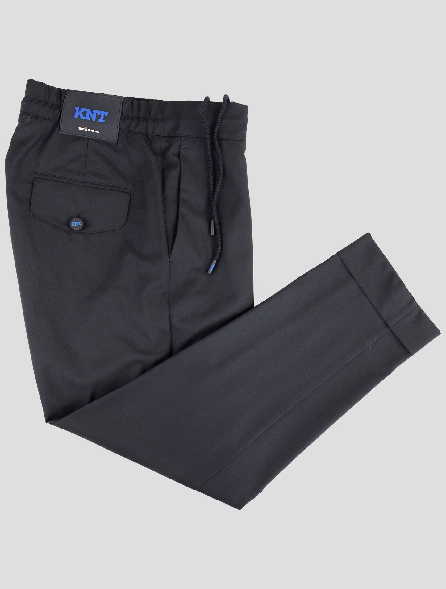 Kiton Knt Black Virgin Wool Pants
