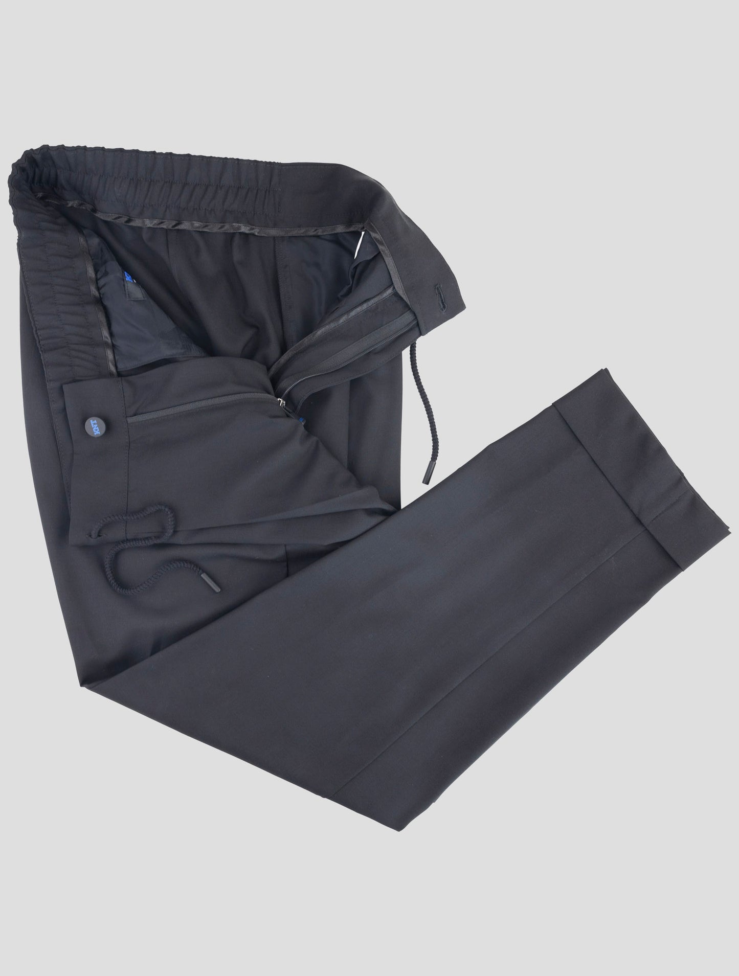 Kiton Knt Black Virgin Wool Pants