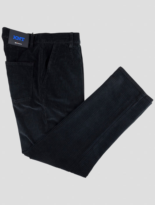 Kiton Knt Black Cotton Ea Velvet Pants