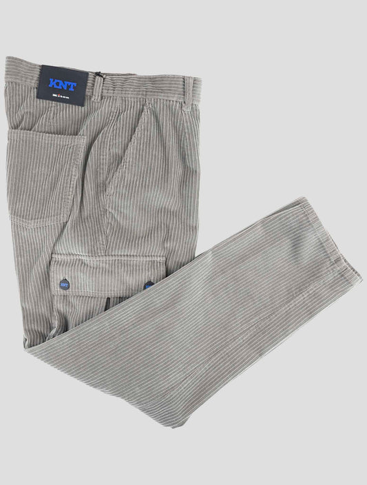 Kiton Knt Gray Cotton Ea Cargo Velvet Pants