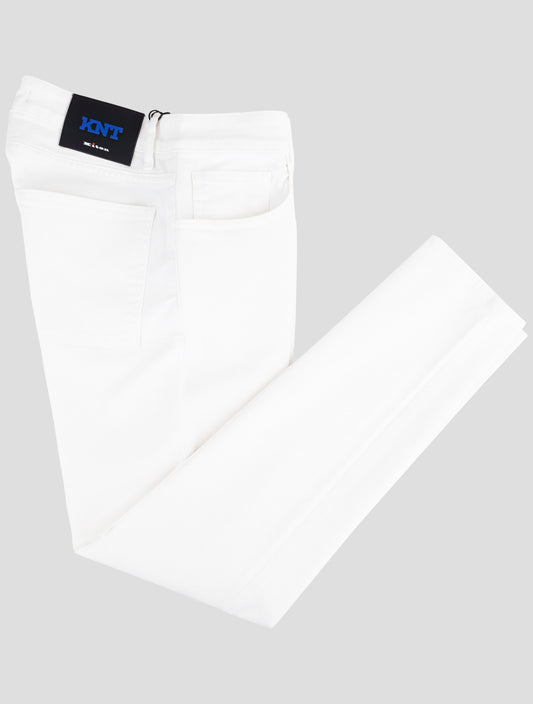 Kiton Knt White Cotton Ea Jeans