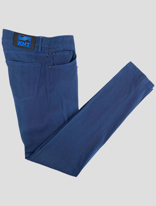Kiton Knt Blue Cotton Wool Pu Jeans