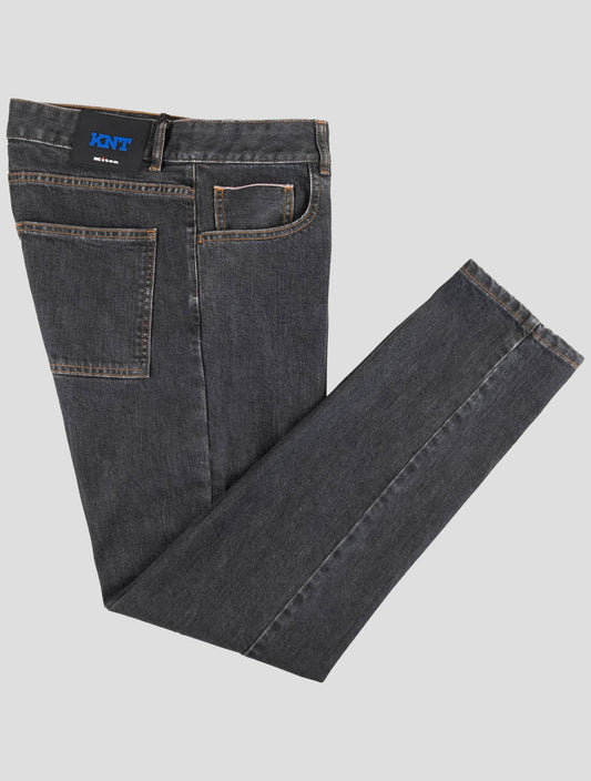 Kiton Knt Gray Cotton Pe Jeans