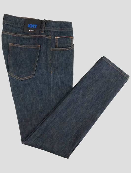 Kiton Knt Blue Cotton Pe Jeans