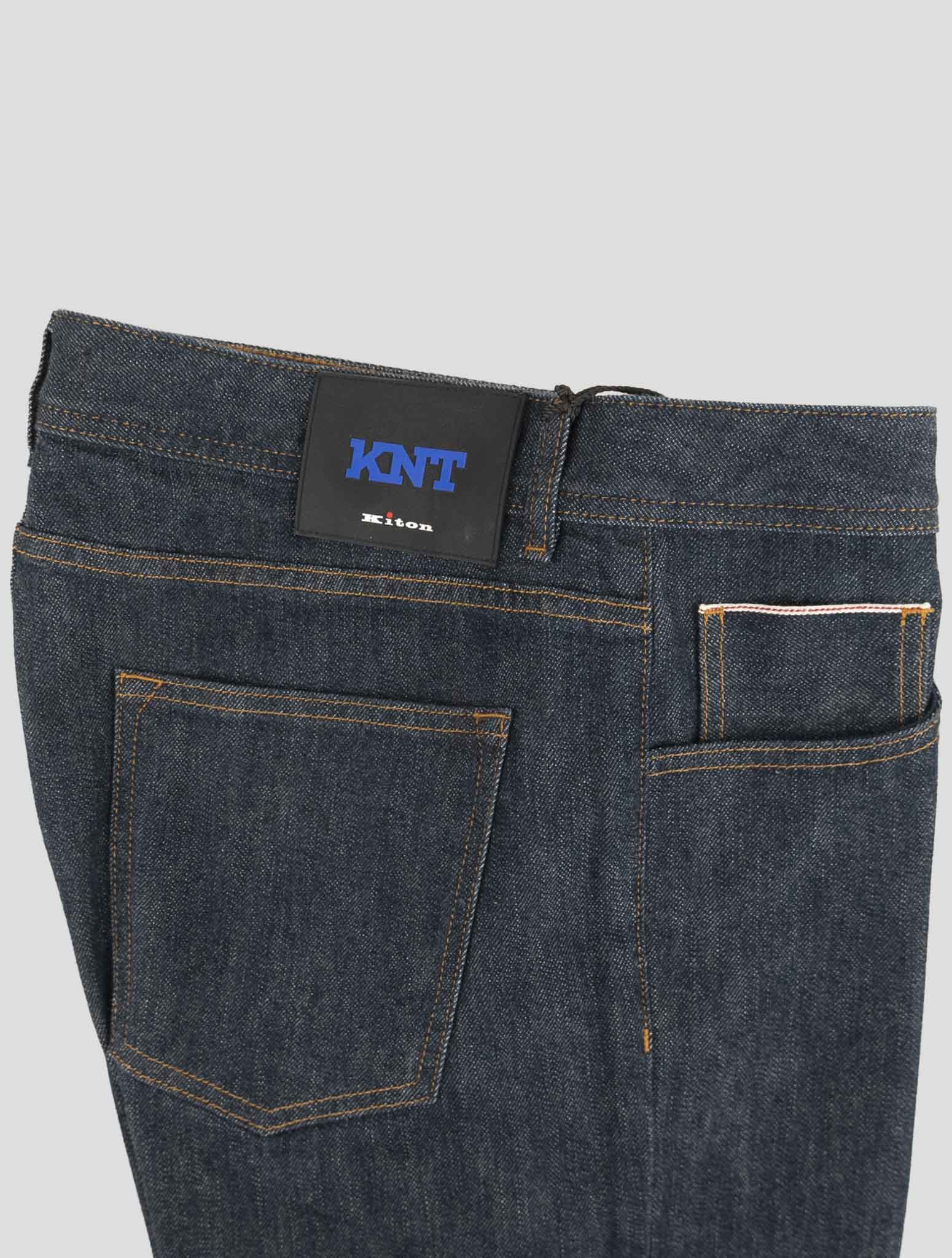 Kiton Knt Blue Cotton Pe Jeans