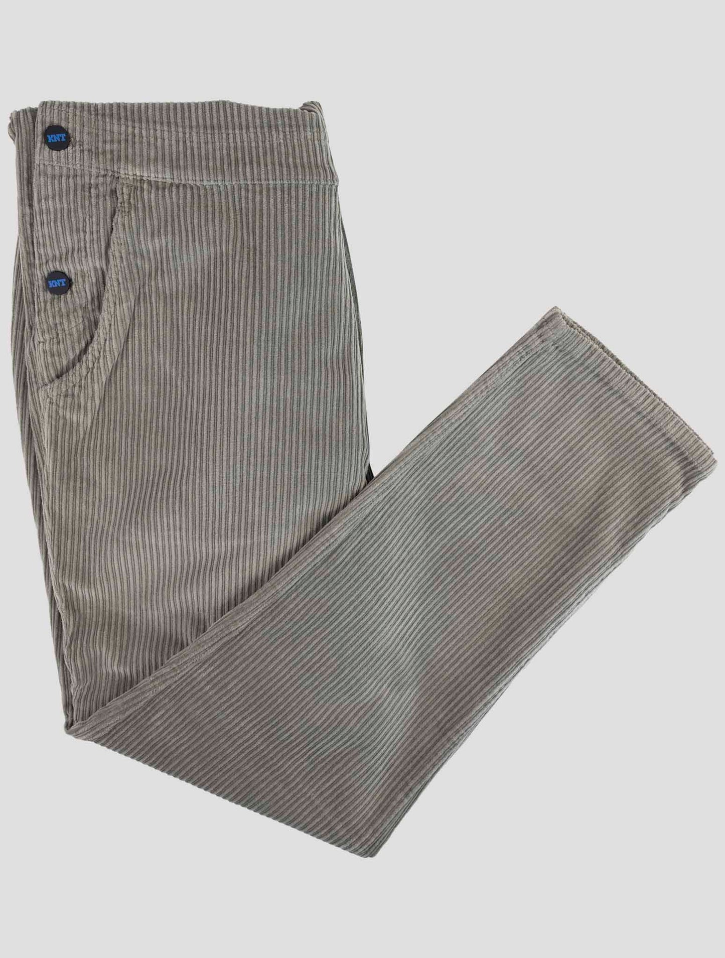 Kiton Knt Gray Cotton Ea Velvet Salopette