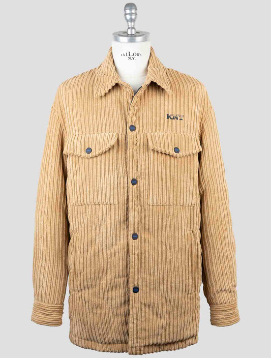 Kiton Knt Beige Pl Pa Velvet Special Edition Coat